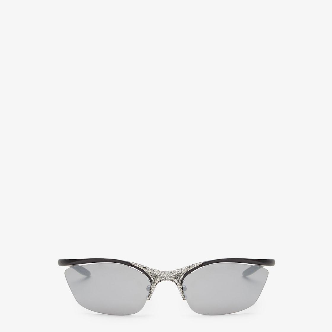 SignatureBlack metal Sfilata sunglasses with silver lenses Product Image