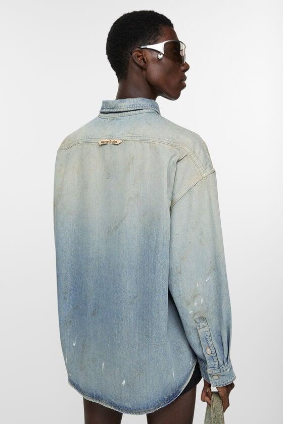 Denim button-up shirt Product Image