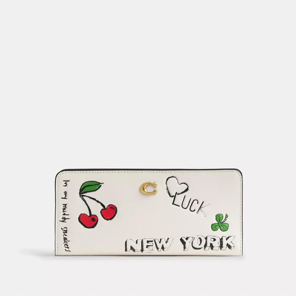 Essential Slim Wallet With Sketch Print Product Image