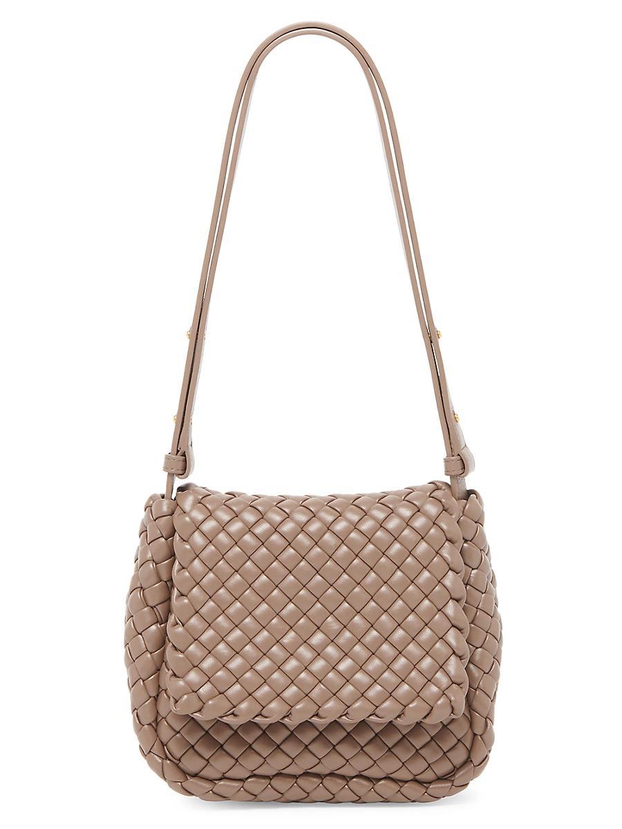 Womens Mini Cobble Padded Intreccio Leather Shoulder Bag Product Image