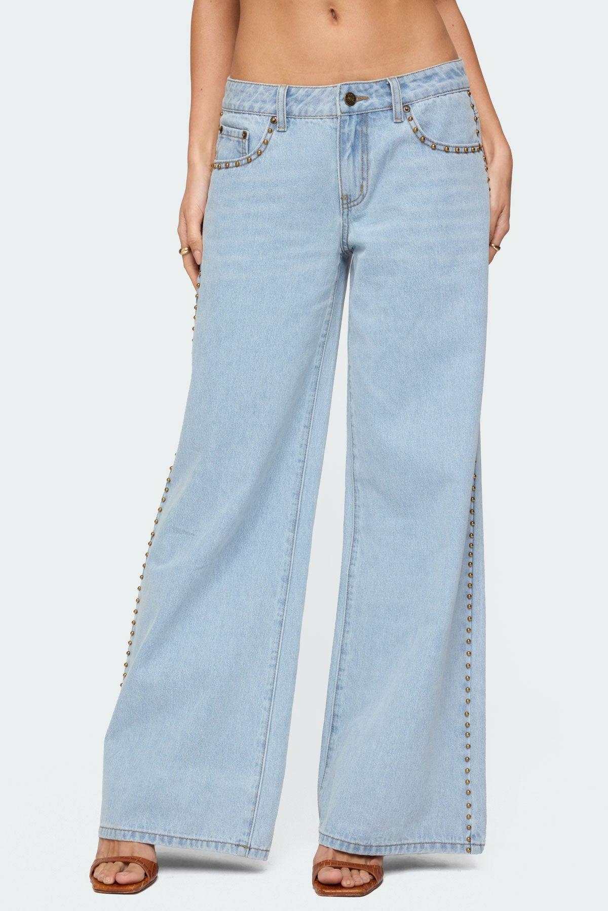 Stassie Studded Low Rise Jeans Product Image