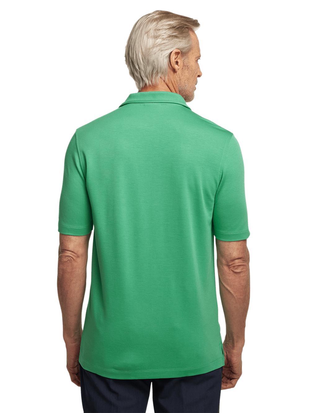 Lyocell Blend Quarter Zip Polo - Green Product Image