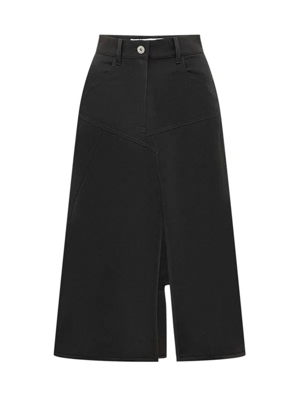 JW ANDERSON Patchwork A-line Skirt In Black Product Image