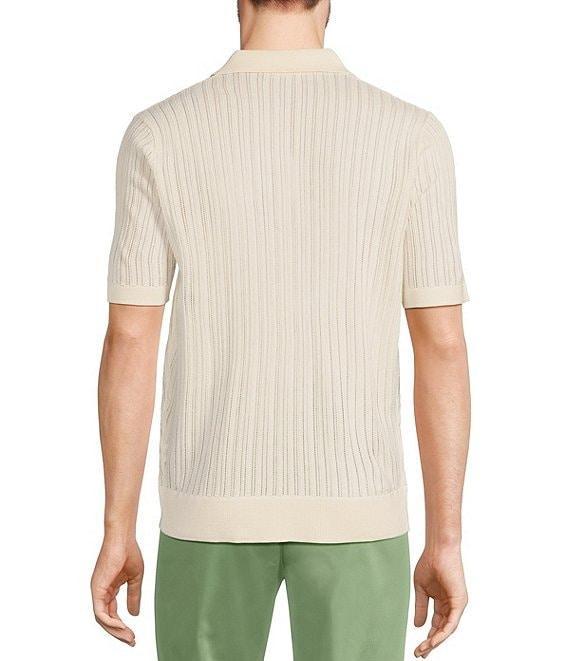 Murano From The Garden Collection Textured Short Sleeve Snit Polo Sweater Product Image
