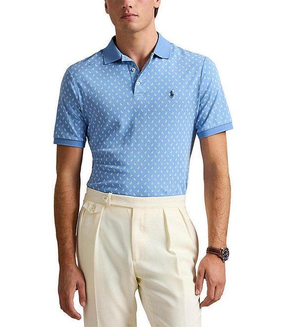 Polo Ralph Lauren Classic Fit Soft Cotton Mini Paisley Print Short Sleeve Polo Shirt Product Image