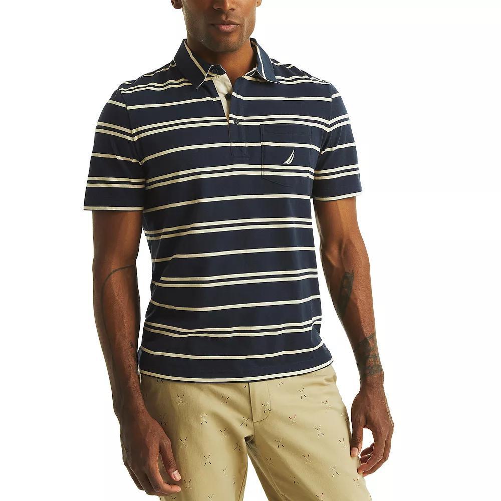 Men's Nautica Classic Fit Striped Polo, Size: XXL, Blue Seas Product Image