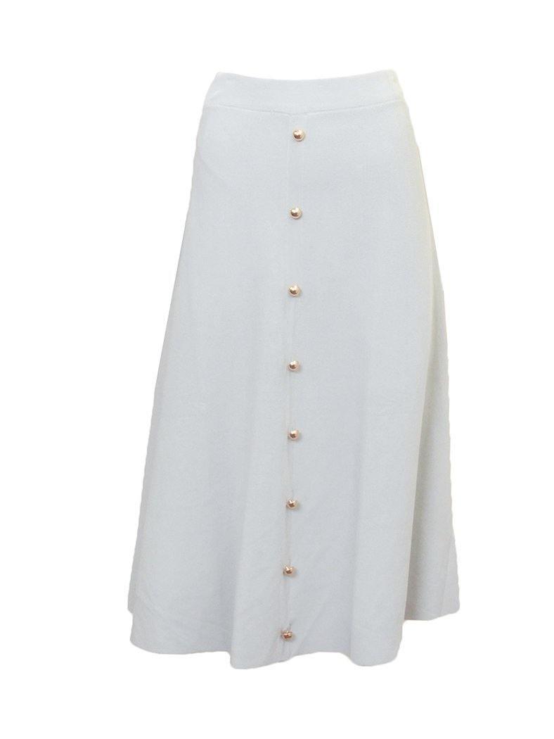 Lilac Gold Button A-line Skirt Product Image