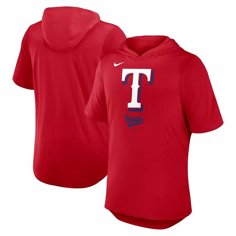Men's Nike Red Texas Rangers Tri-Blend Performance Hoodie T-Shirt, Size: 2XL Product Image