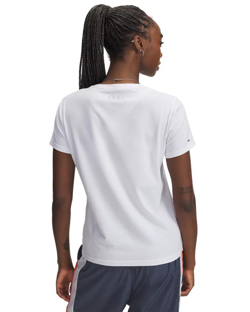UA Icon Charged Cotton Womens V-Neck Short Sleeve Product Image