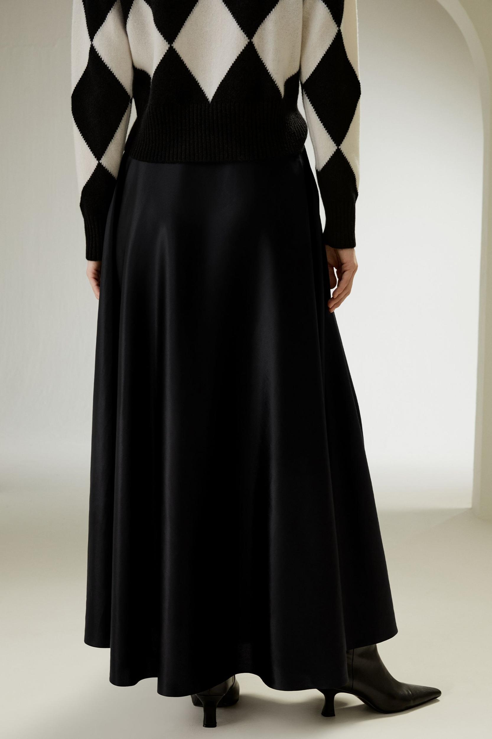 A-Line Silk Maxi Skirt Product Image