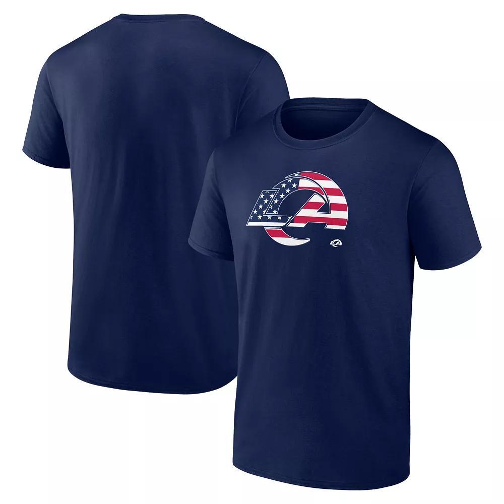 Men's Navy Los Angeles Rams Americana T-Shirt, Size: 3XL, Blue Product Image