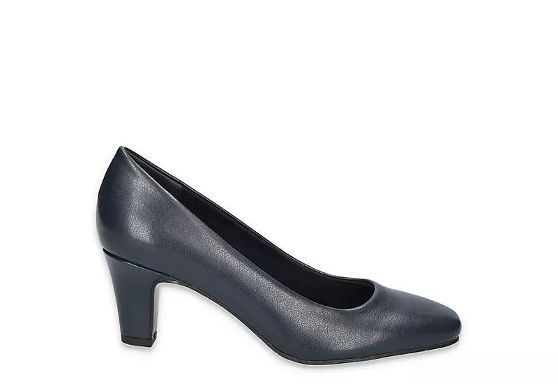 Easy Street Poet Women's Square Toe Pumps, Size: 10 Wide, Blue Product Image