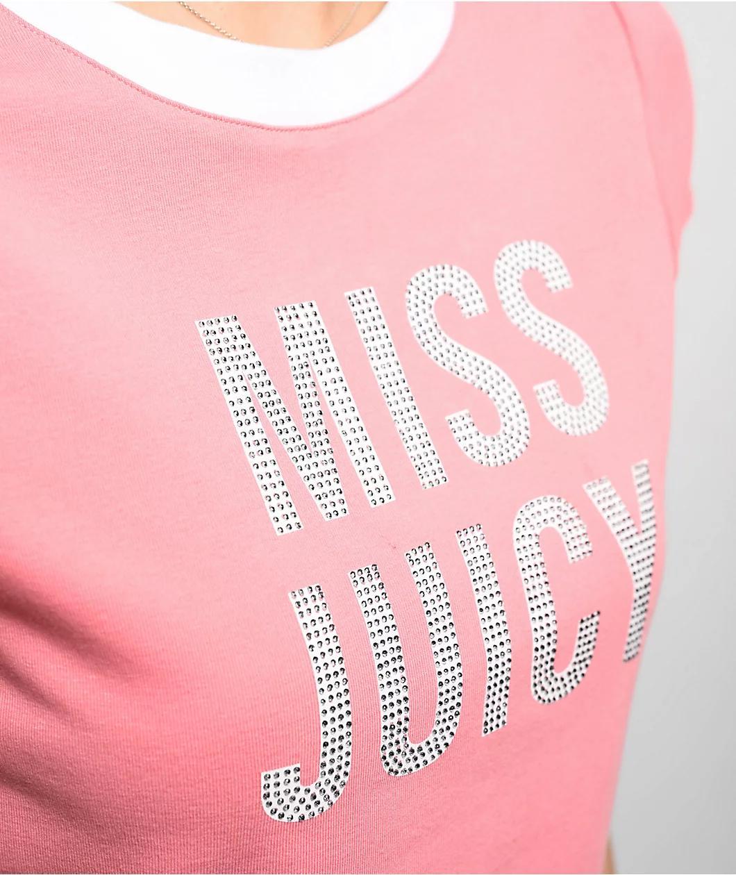 Juicy Couture Miss Juicy Pink Crop T-Shirt Product Image