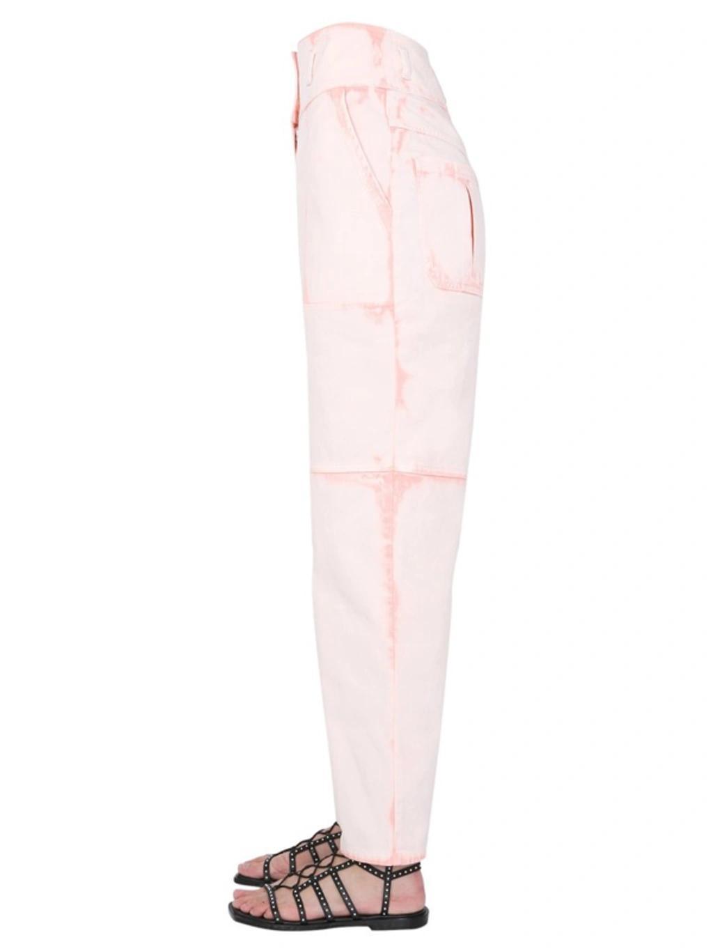 ALBERTA FERRETTI Tie Dye Tapered Jeans In Pink Product Image