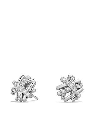 David Yurman Crossover Earrings with Diamonds Product Image