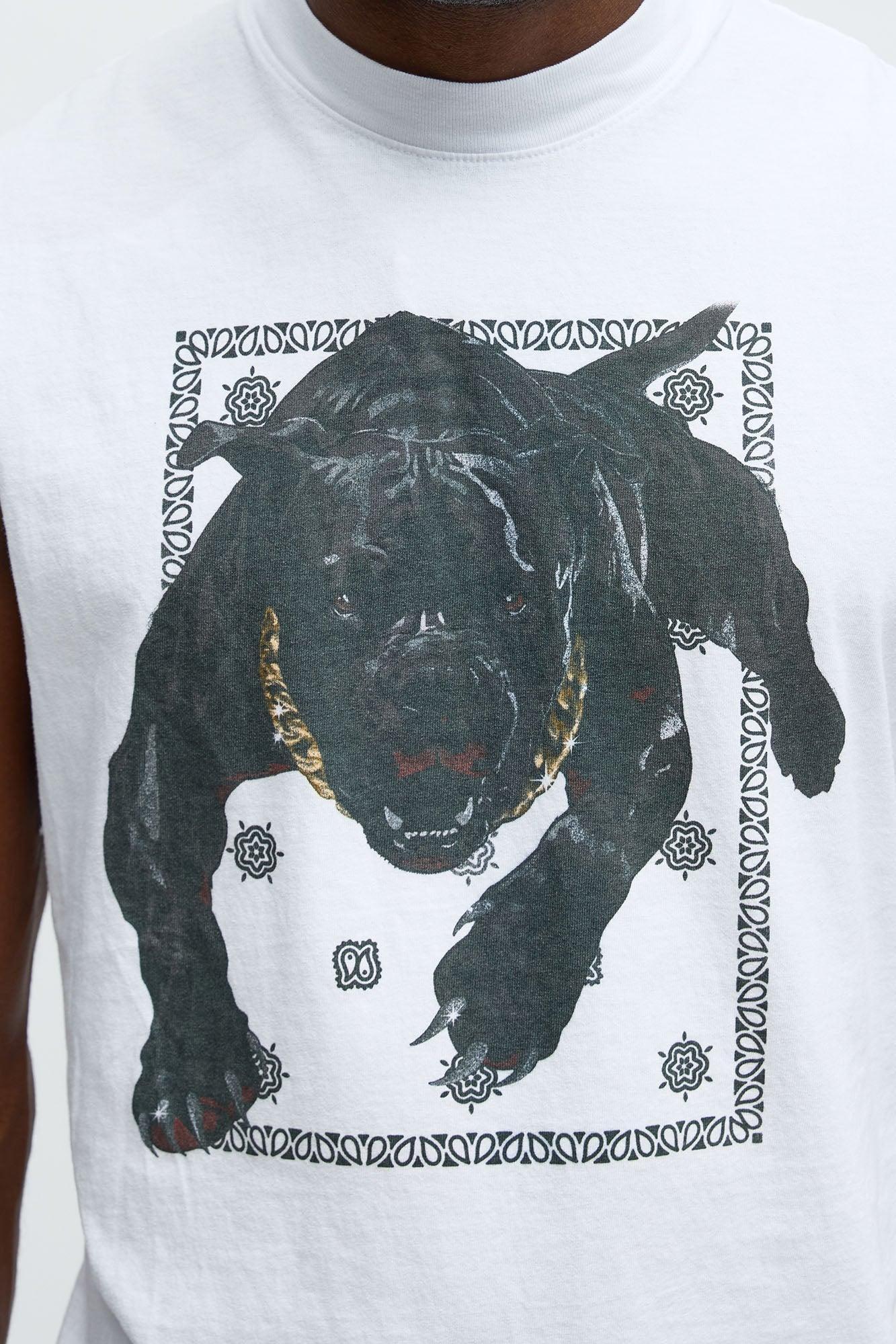 Beware Of The Dawg Muscle Tee - White Product Image