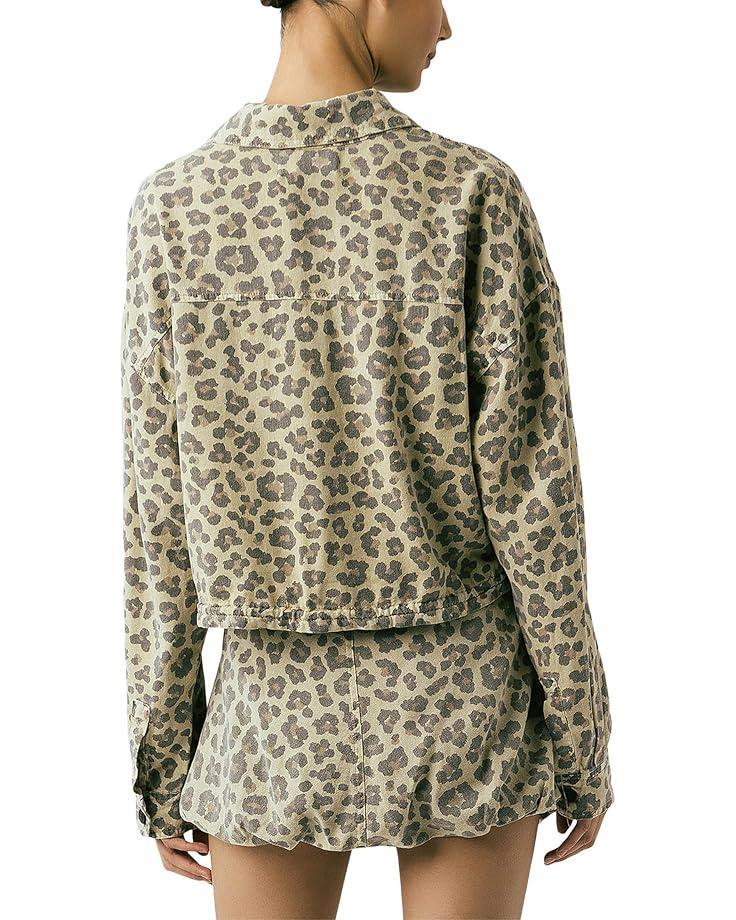 Women's Blank NYC Wild Short Lightweight Leopard Shirt Jacket Product Image