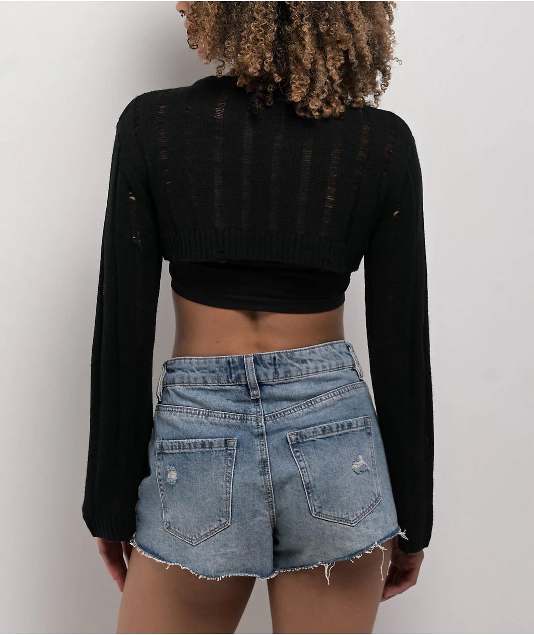 Empyre Samara Black Shrug Sweater Product Image