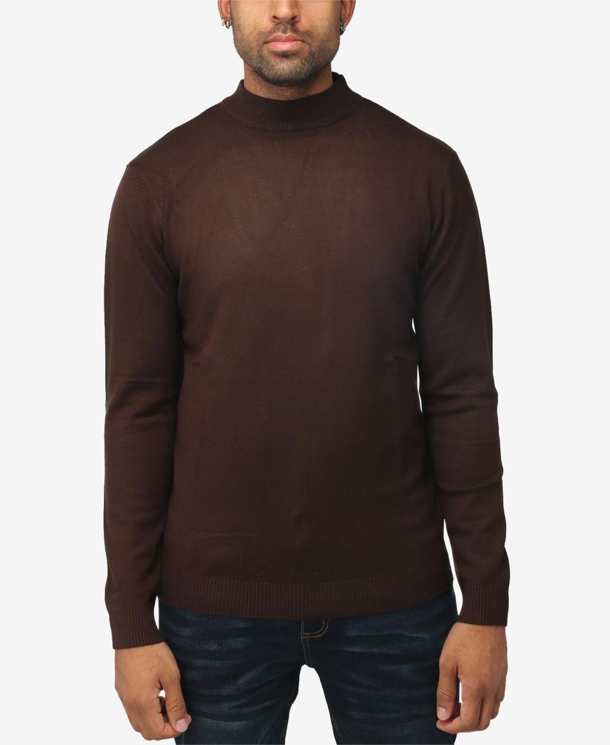 Men's Xray Regular-Fit Mockneck Sweater, Size: 3XL, Brown Product Image