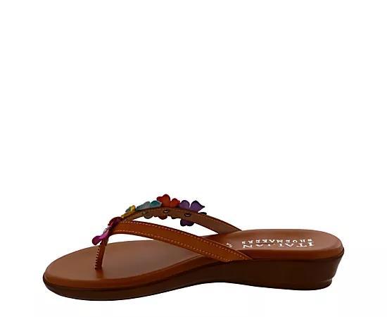 Womens Italian Shoemakers Emina Flat Sandals Grey Team Product Image