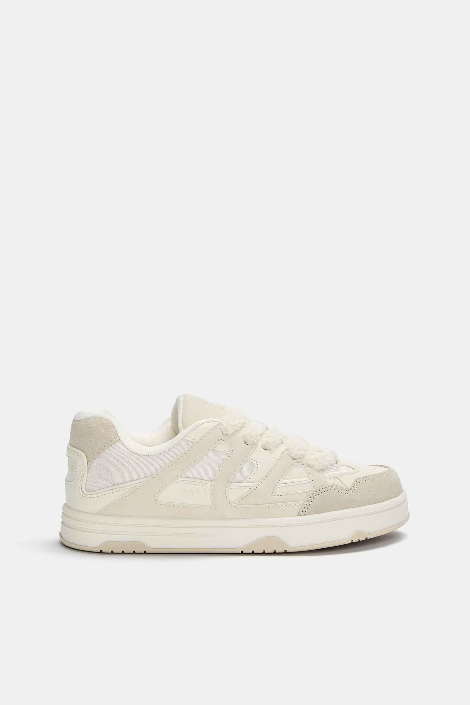 Lace-up skater sneakers Product Image