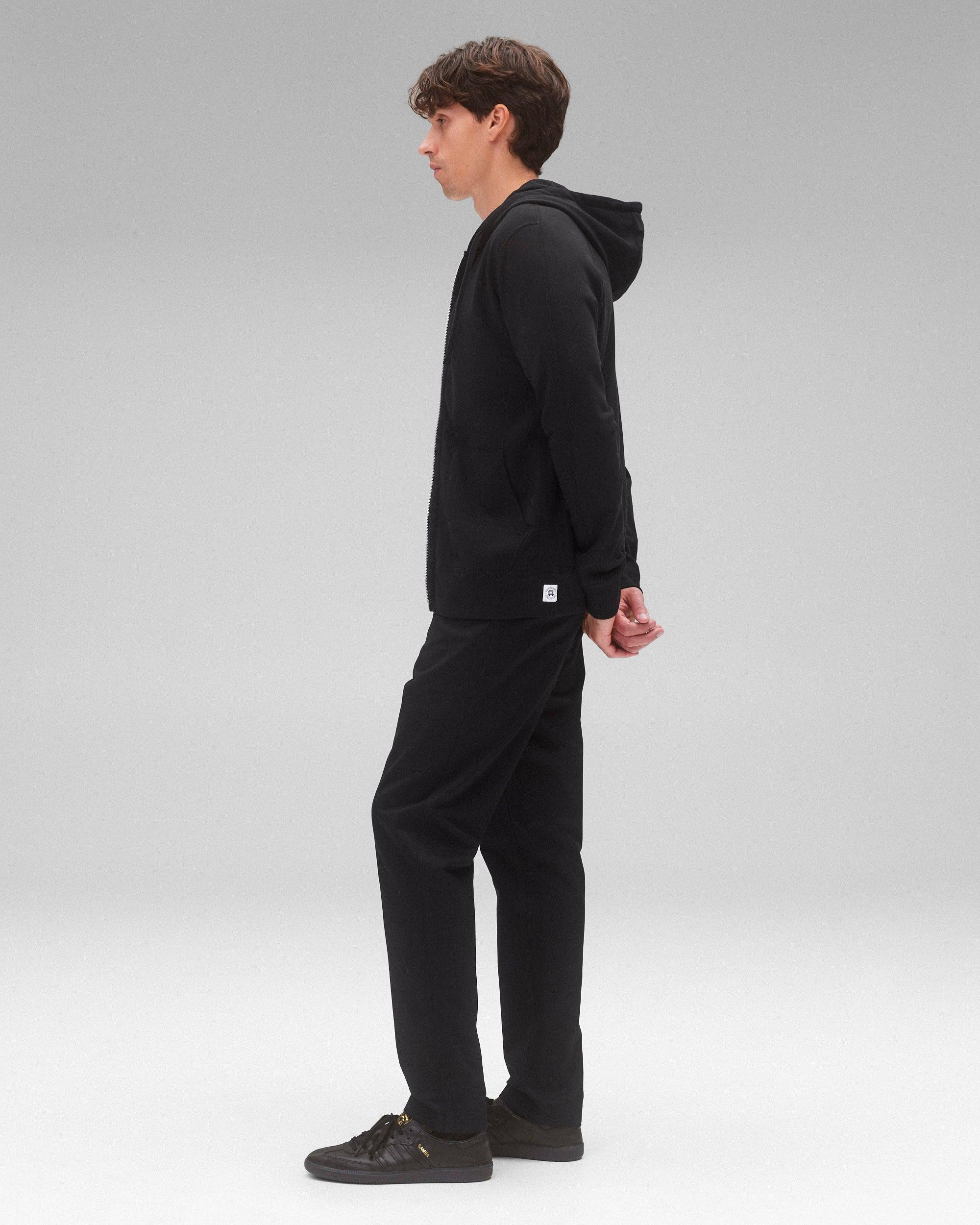 Lightweight Terry Slim Zip Hoodie Male Product Image