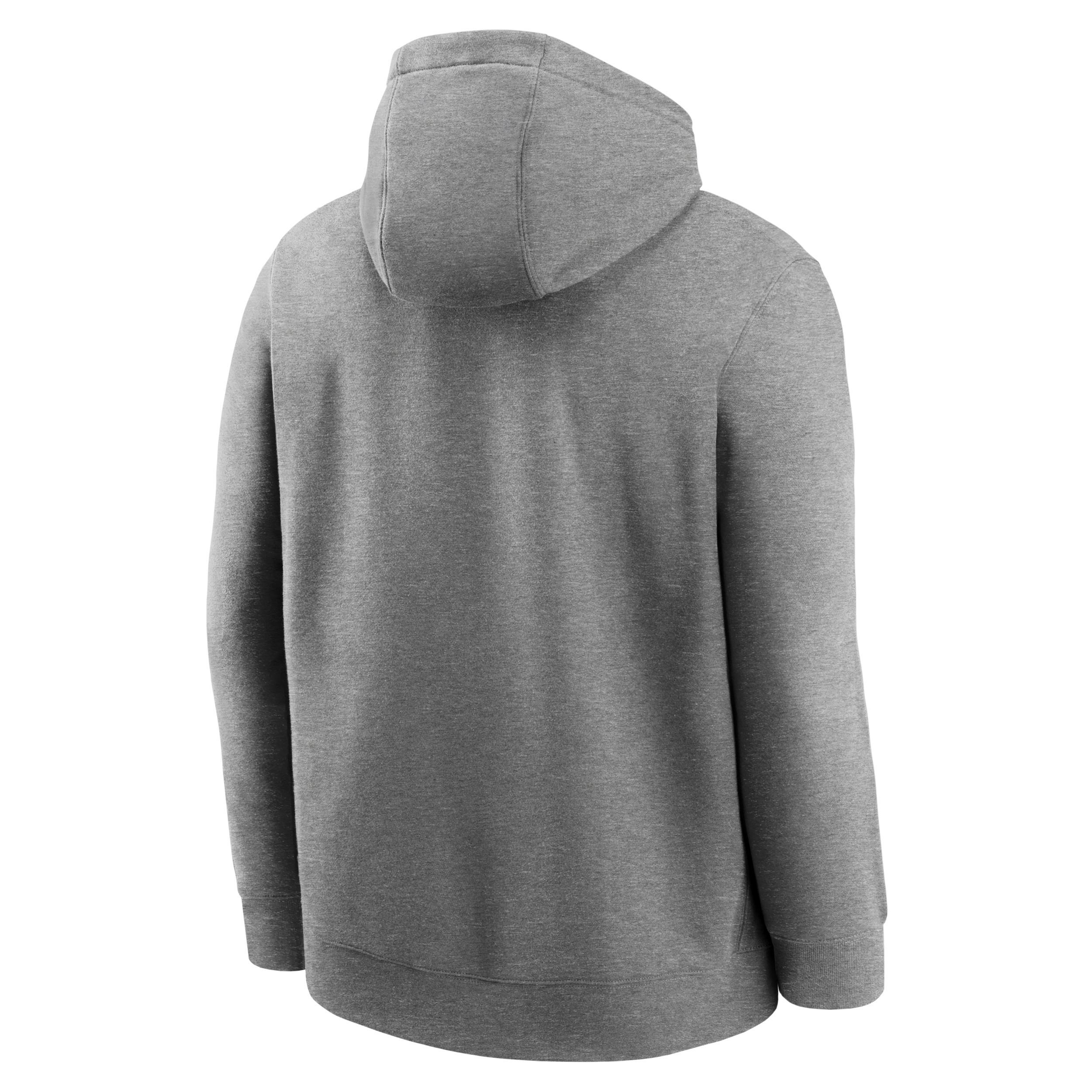 Men's Nike Heather Gray Oklahoma Sooners Legacy Logo Club Fleece Pullover Hoodie, Size: 3XL, Grey Product Image