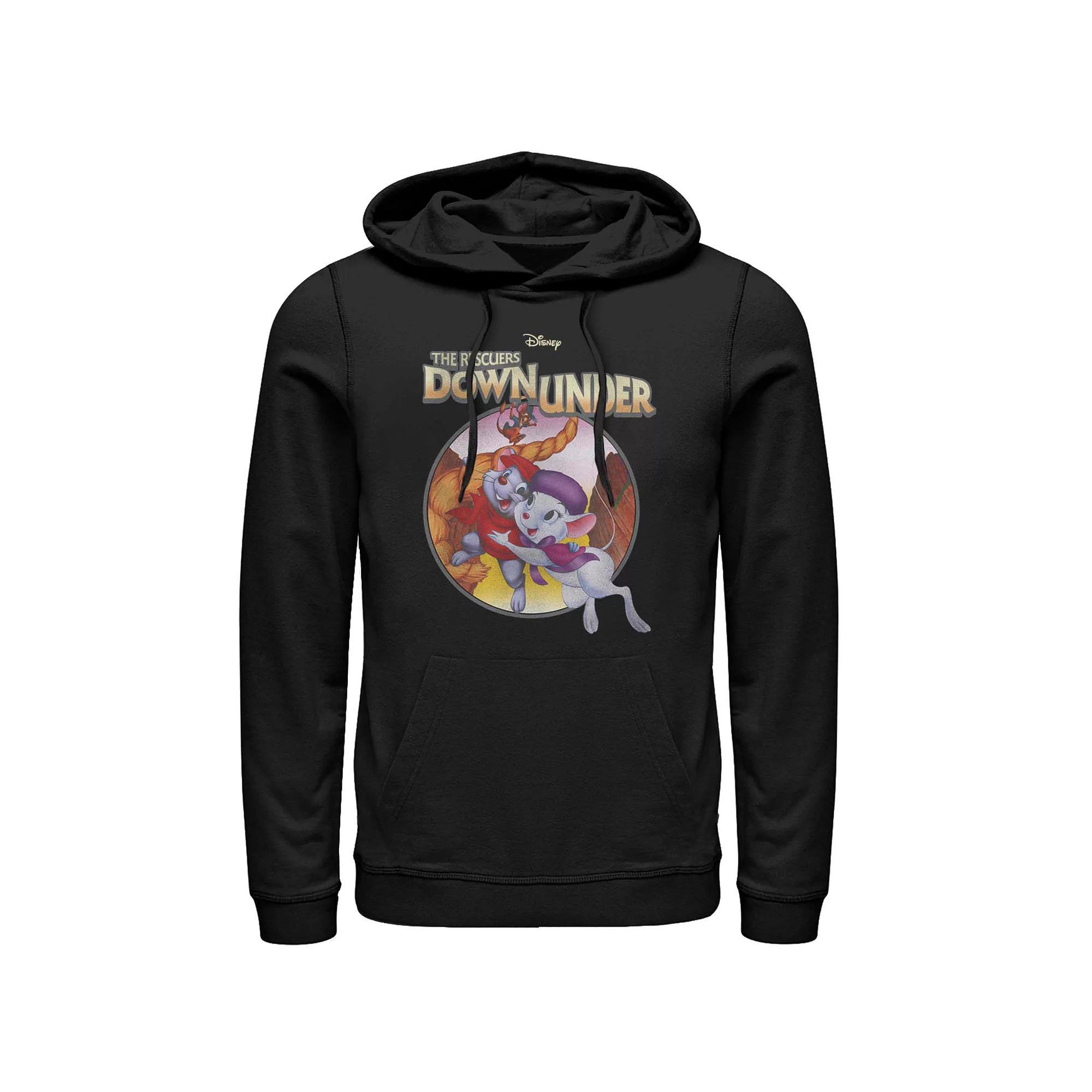 Disney's Rescuers Down Under Rescued Classic Poster Men's Hoodie, Size: XL, Black Product Image