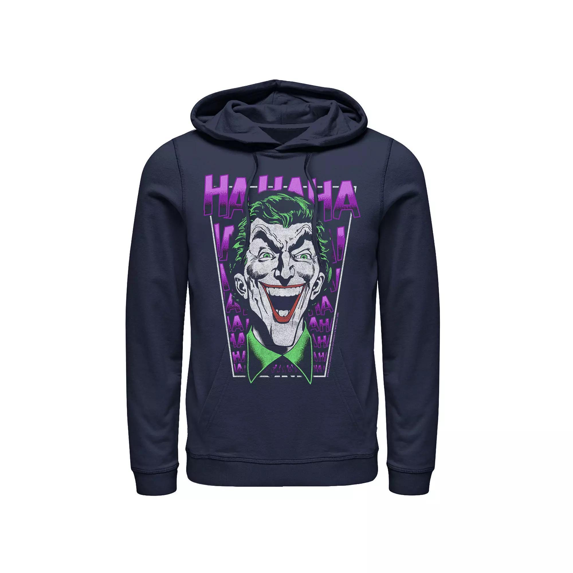Men's DC Comics Batman The Joker Laughing Hoodie, Size: Medium, Black Product Image