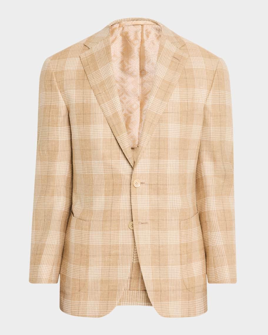 Mens Plaid Single-Breasted Sport Coat Product Image