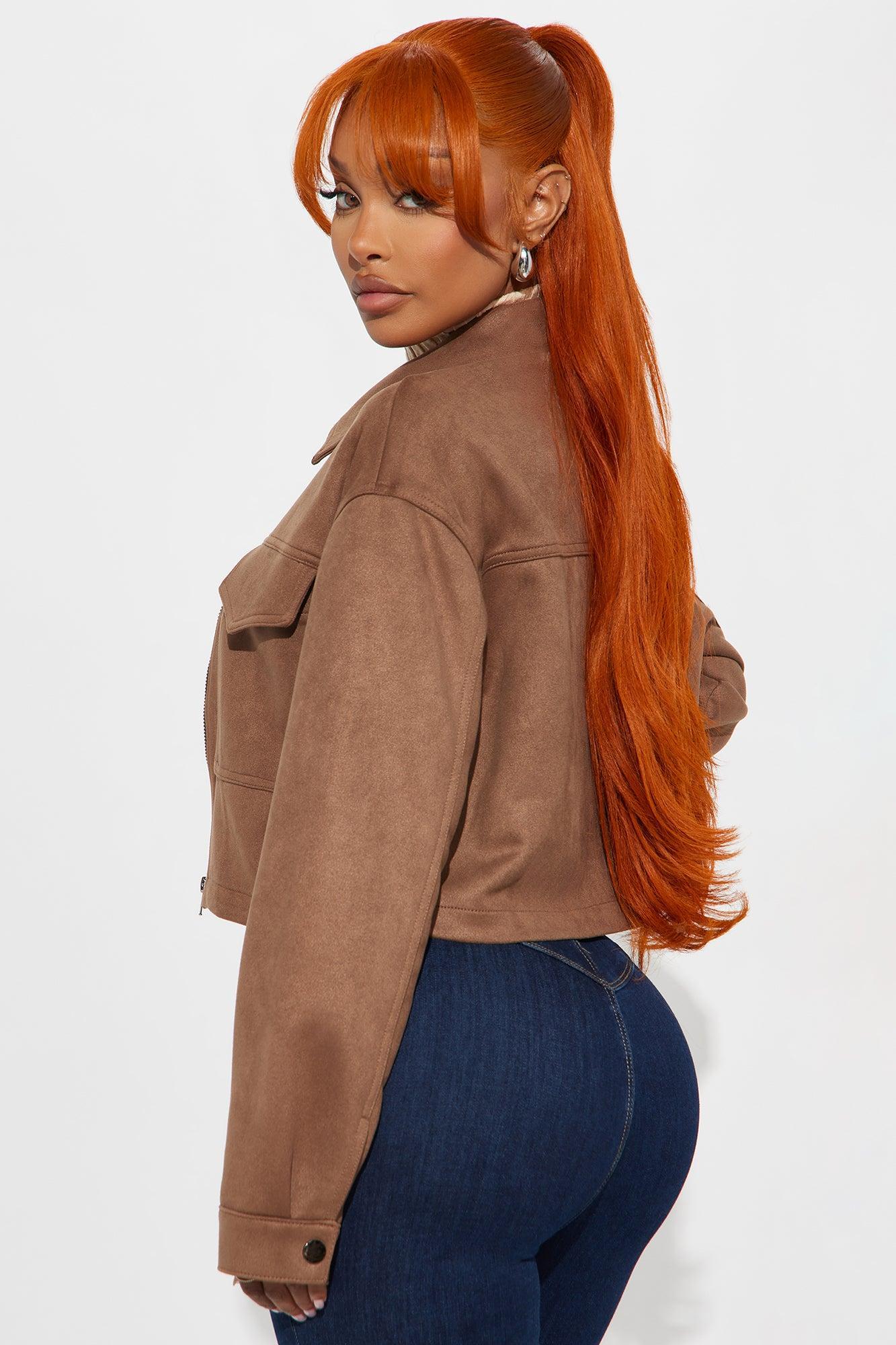 Marissa Faux Suede Jacket - Mocha Product Image