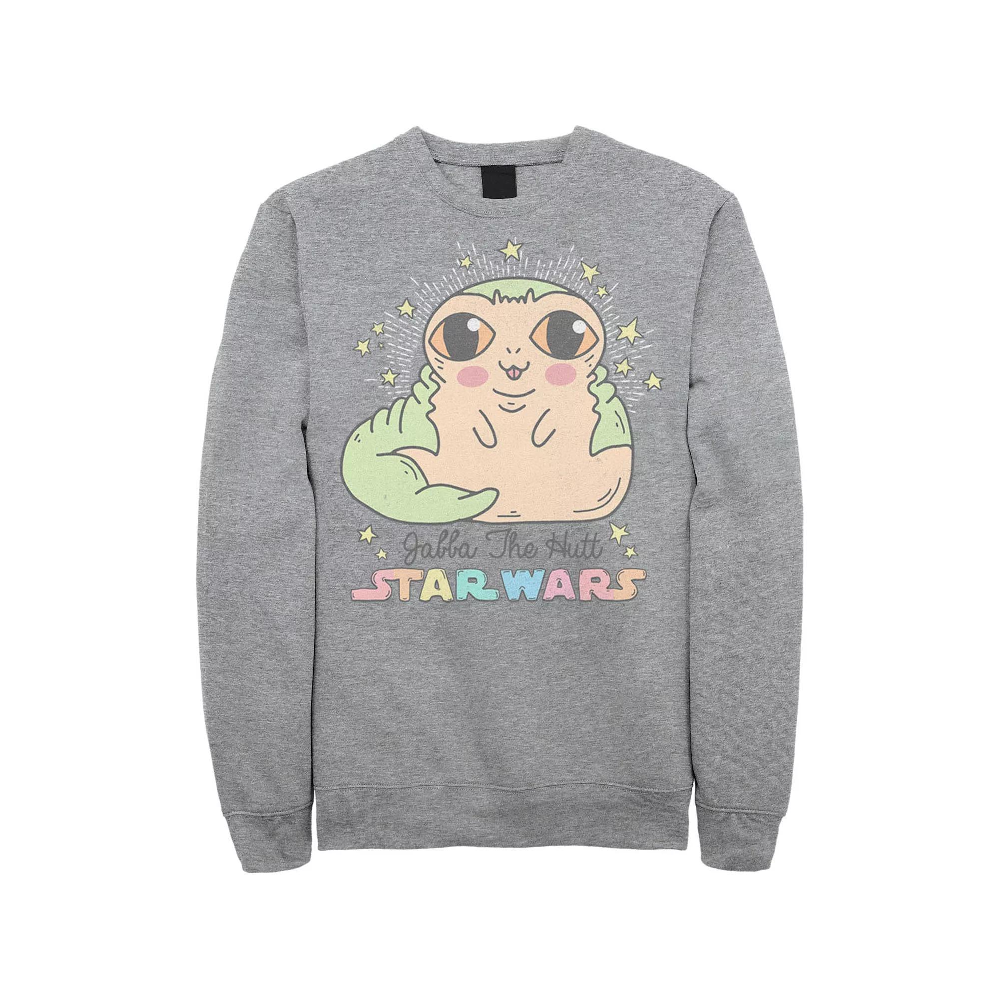 Men's Star Wars Cute Cartoon Jabba The Hutt Sweatshirt, Size: 3XL, White Product Image