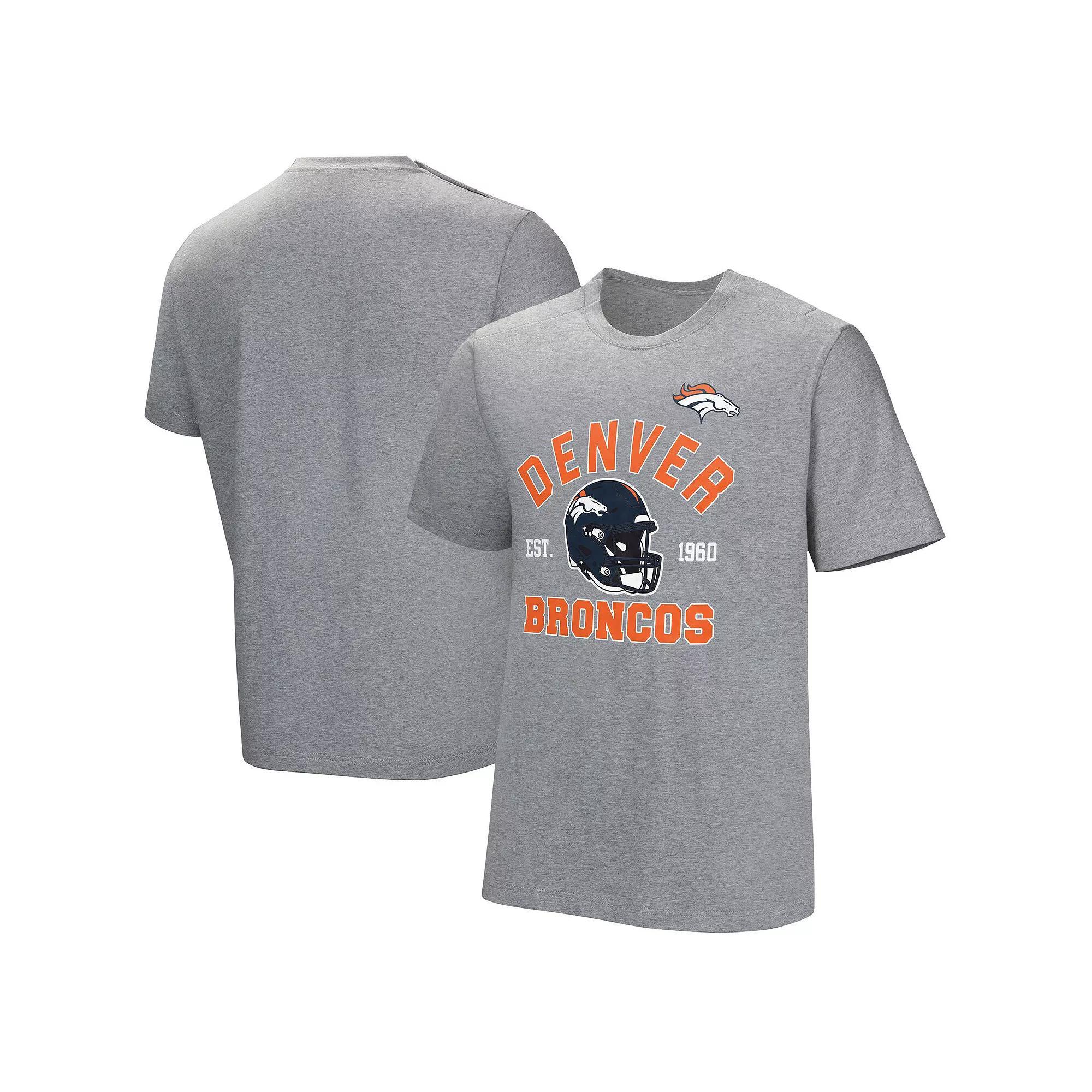 Men's  Gray Denver Broncos Tackle Adaptive T-Shirt, Size: Small, Grey Product Image