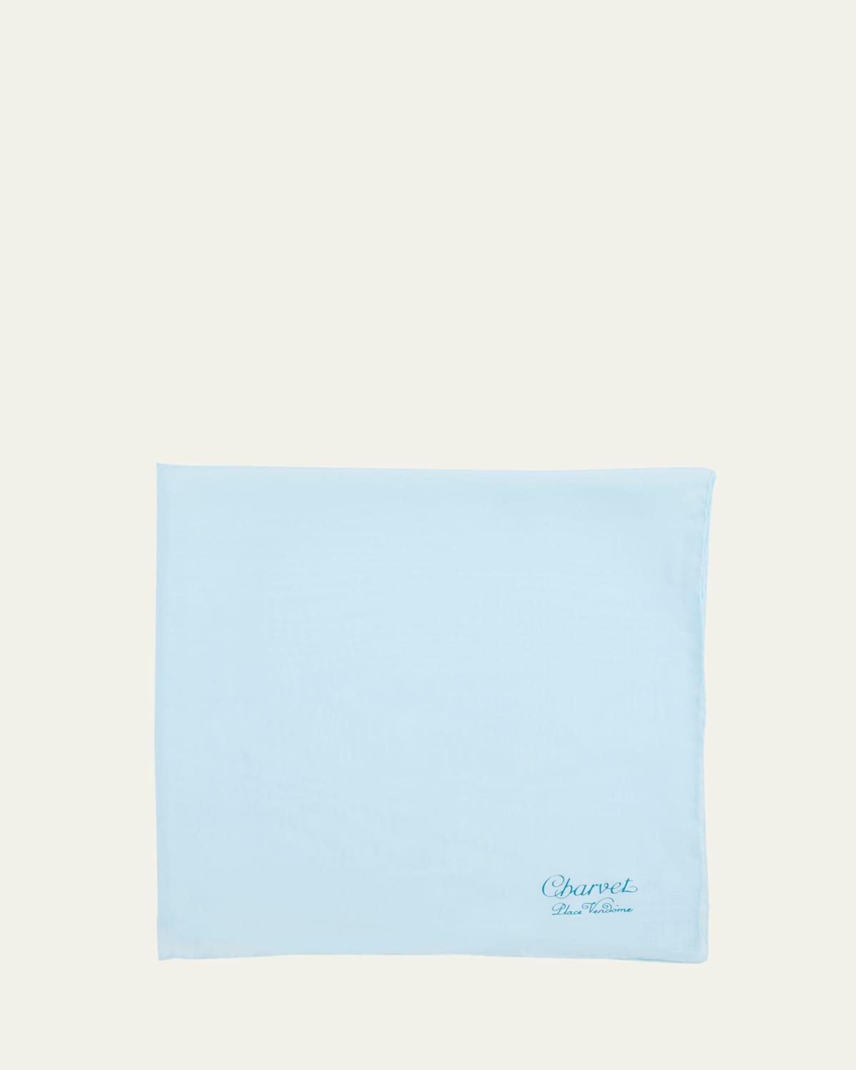 Men's Silk Logo-Print Pocket Square Product Image