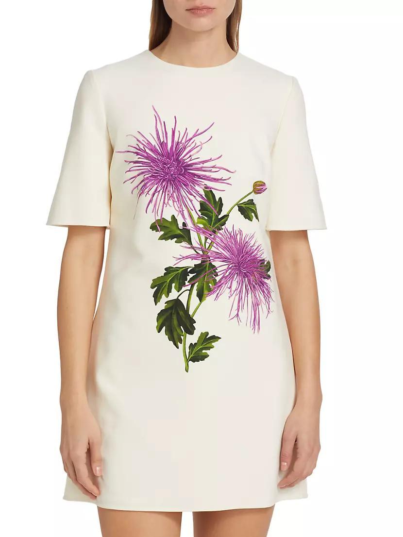 Chrysanthemum Wool-Blend Shift Dress Product Image
