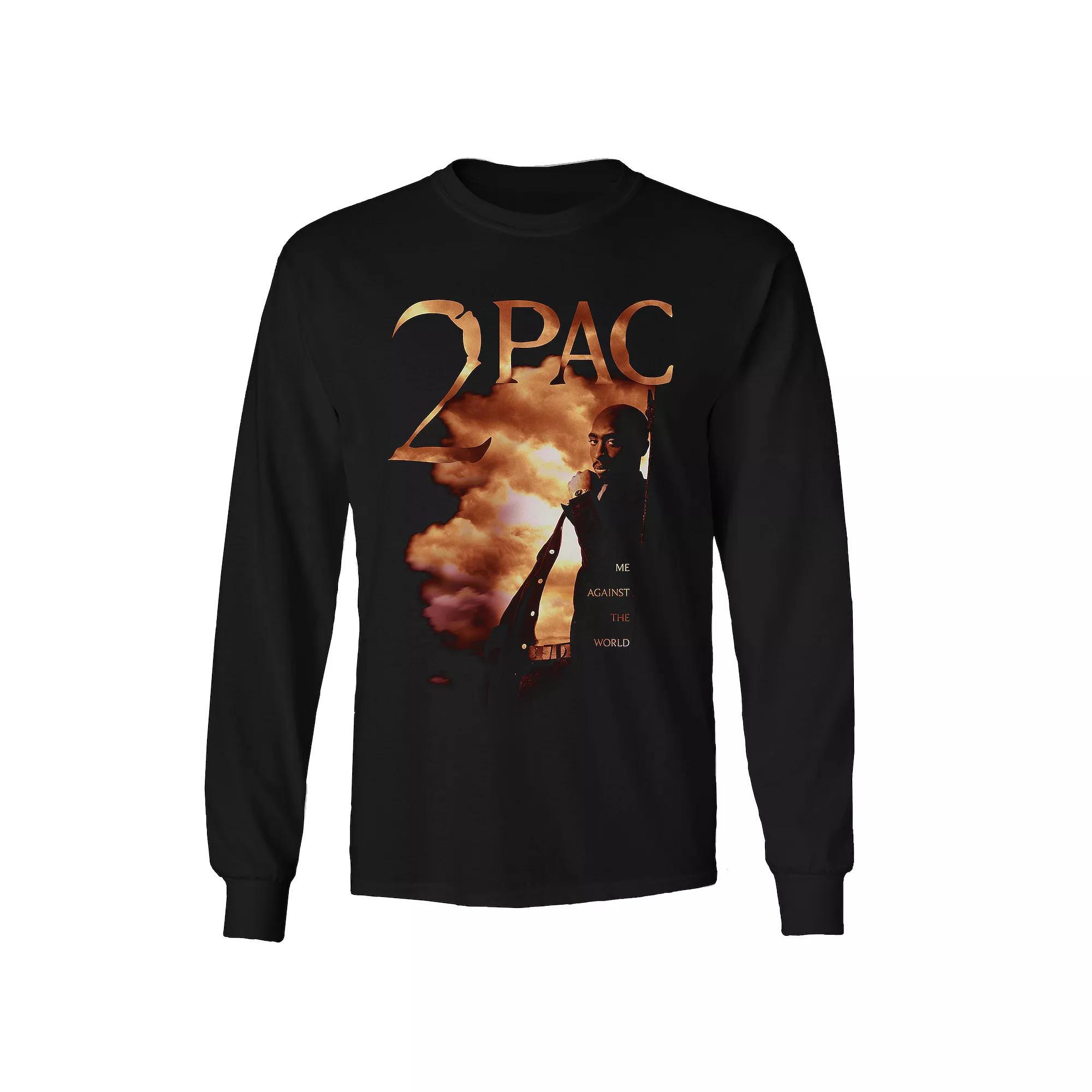 Men's Tupac Me Against The World Long Sleeve, Size: XL, Black Product Image