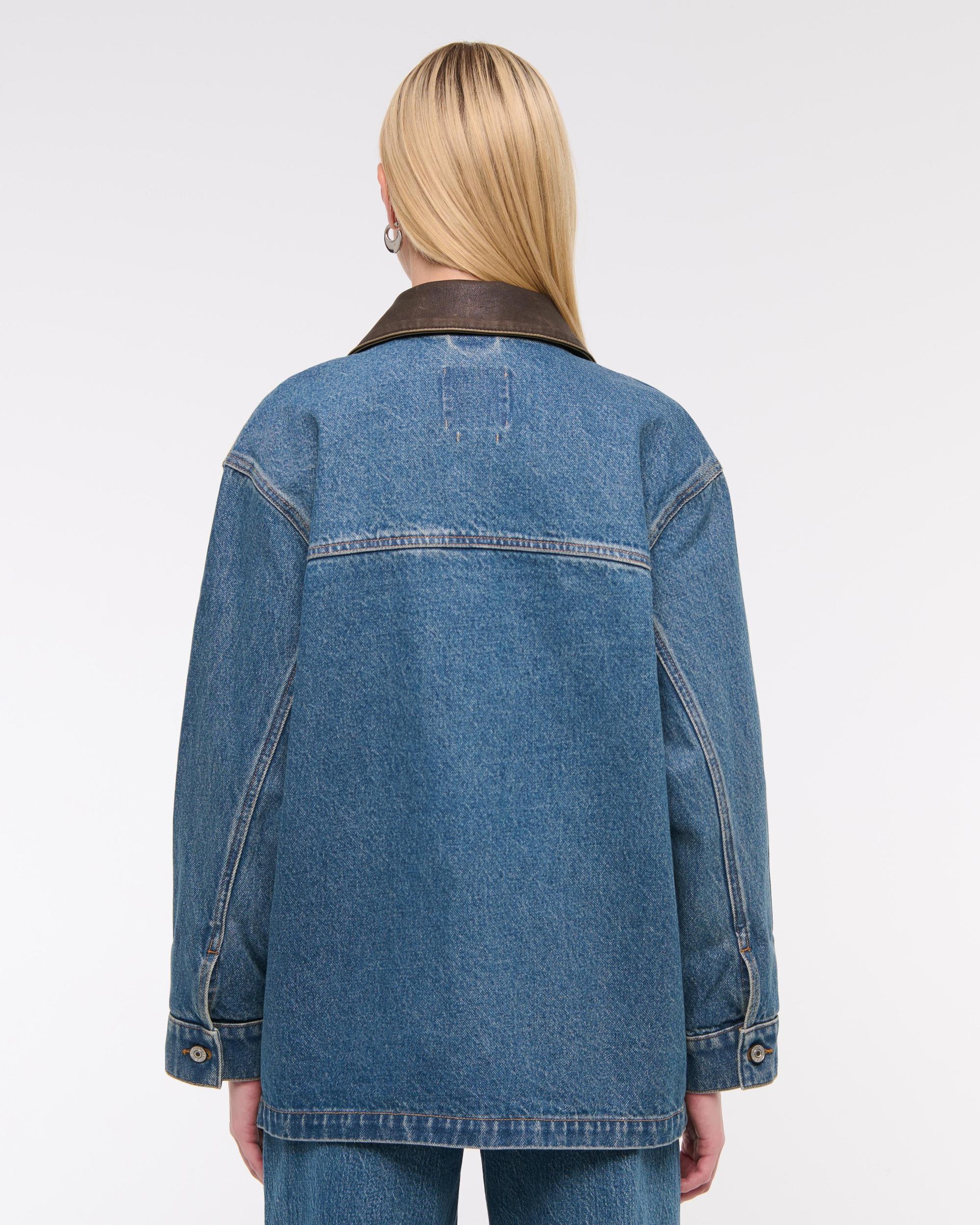 Denim Utility Shirt Jacket Product Image