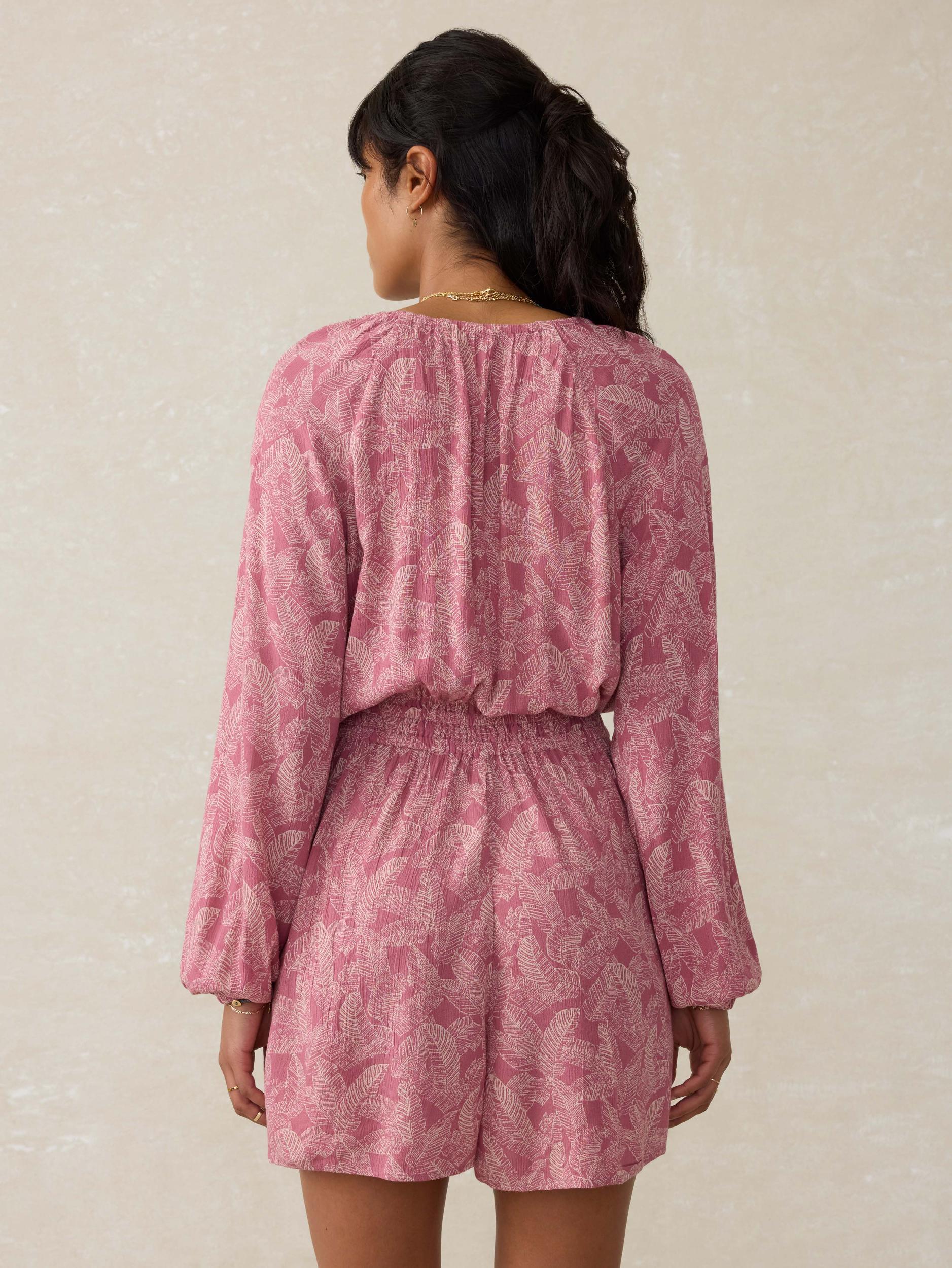 Kai Romper - Dusty Rose Banana Leaf Female Product Image