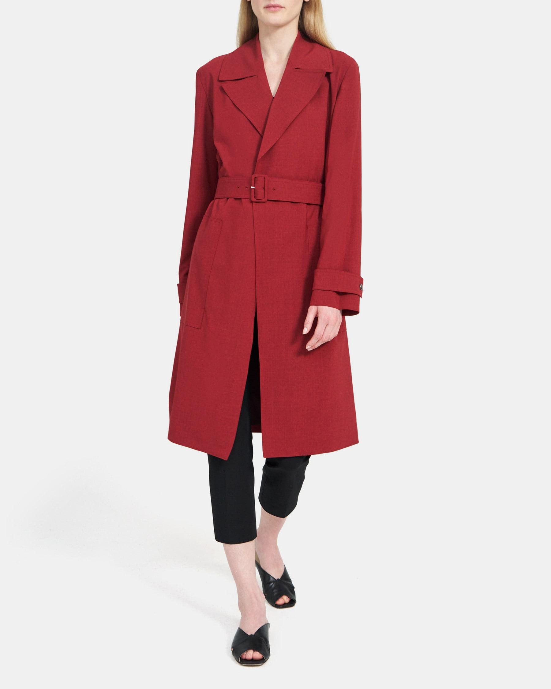 Easy Trench in Stretch Wool Mélange Product Image