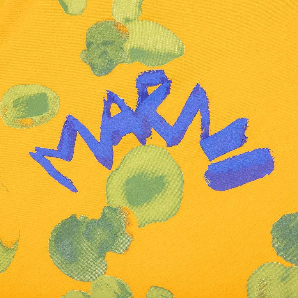 Organic Cotton T-Shirt With Marni Dripping Print- Light Orange Male Product Image