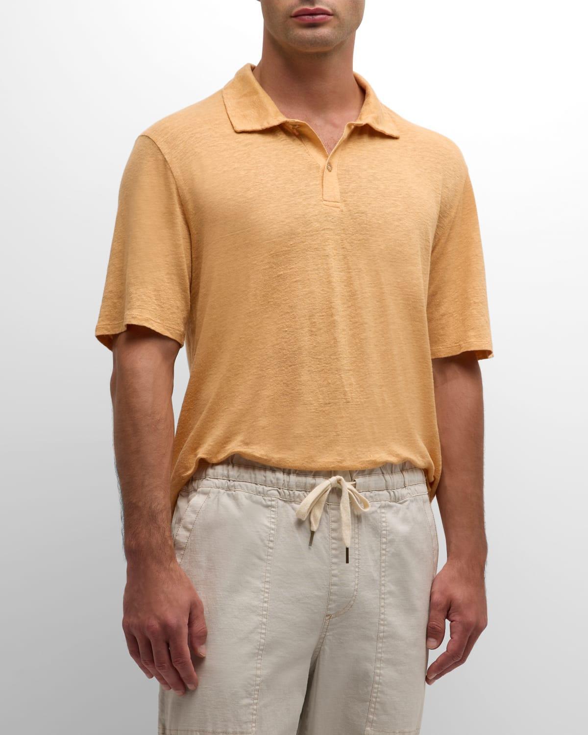 Men's Mello Linen Polo Shirt Product Image