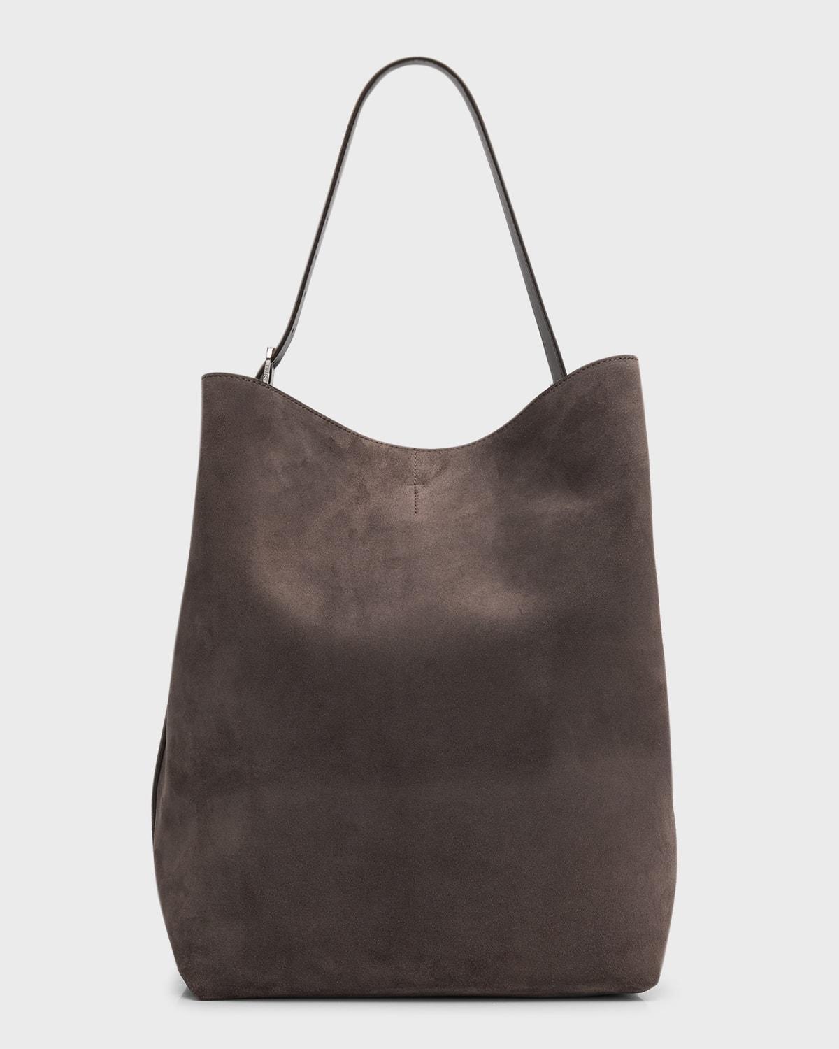 Belted Tote Bag in Suede Product Image