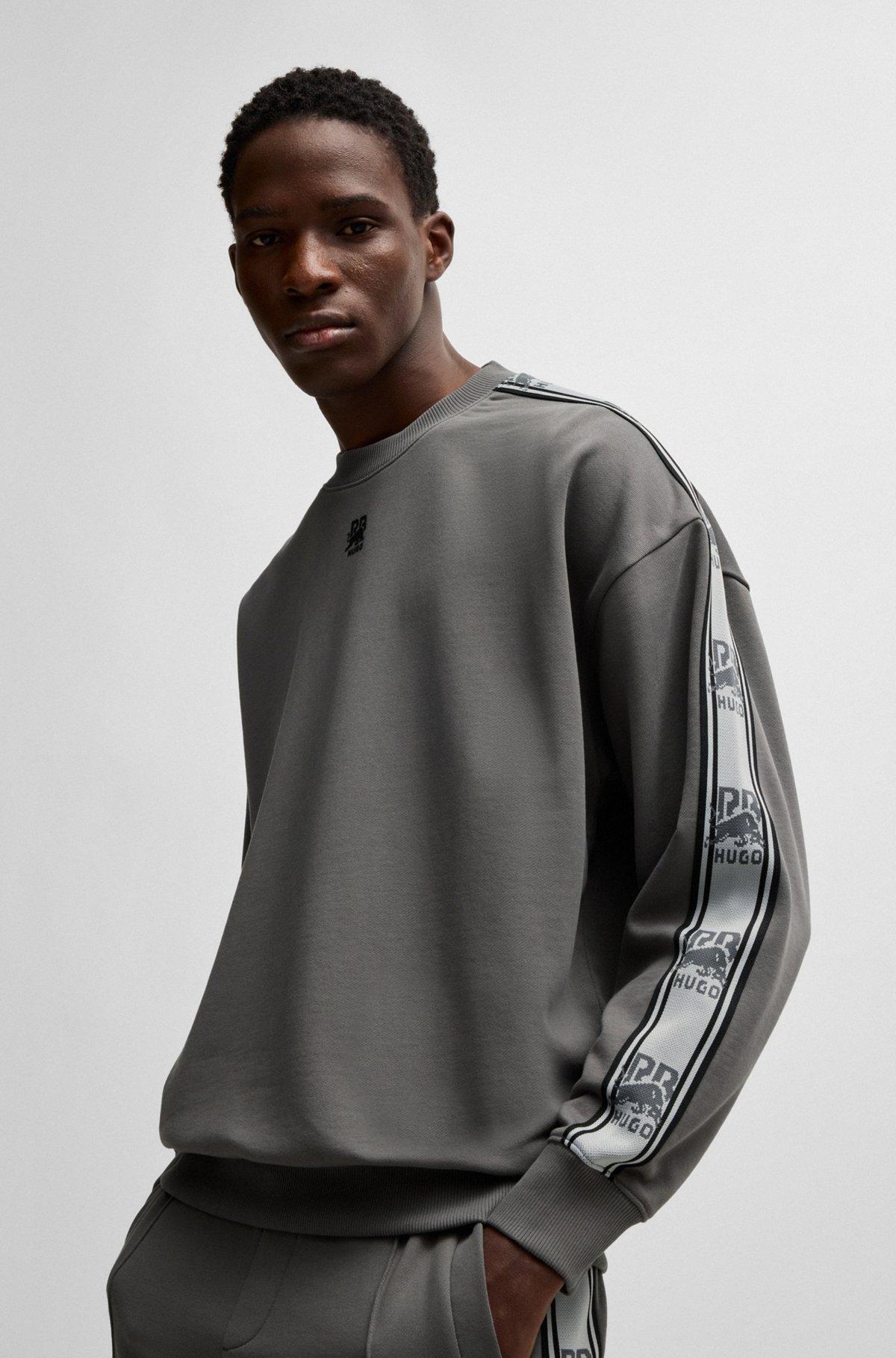 HUGO x RB cotton-terry sweatshirt with branded tape Product Image