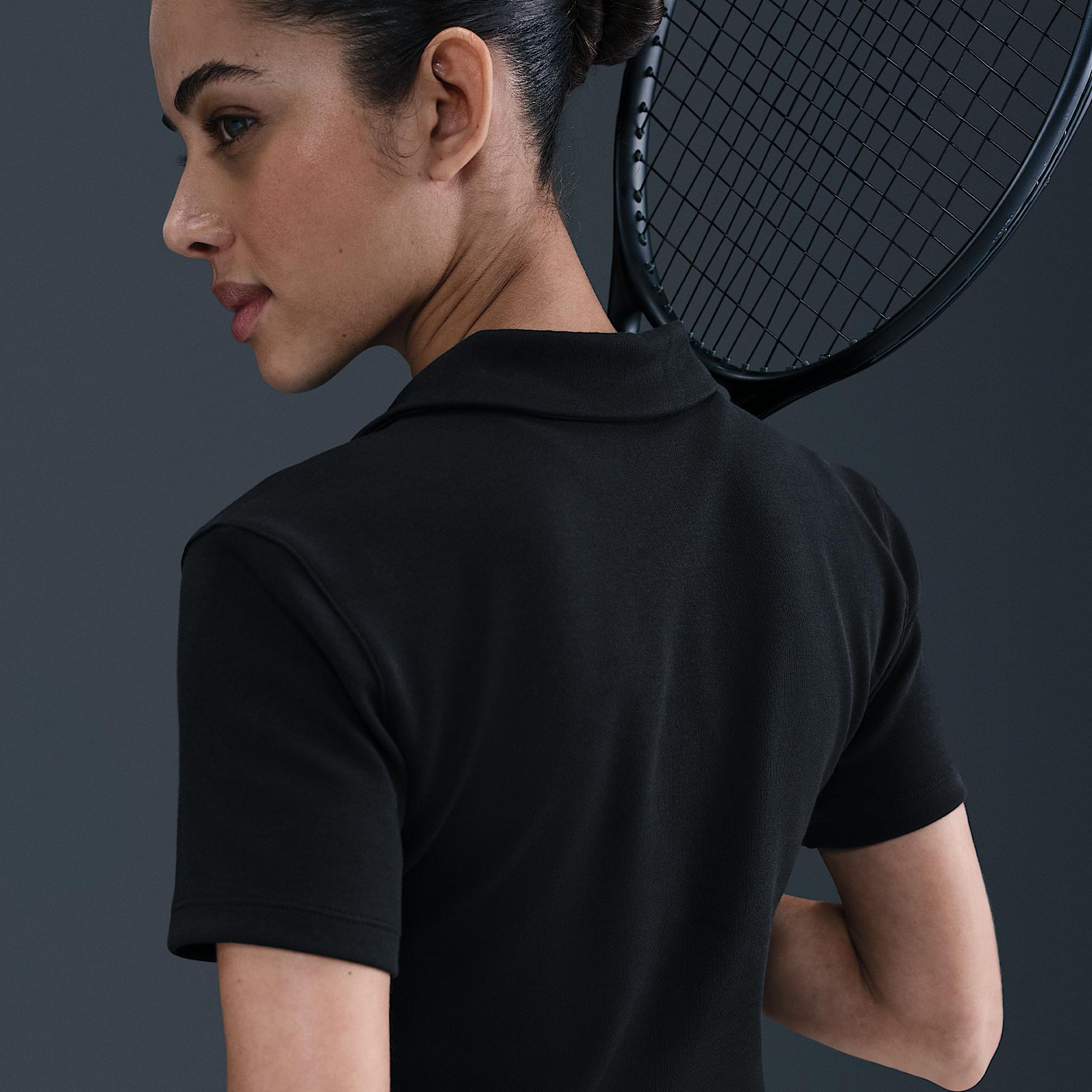 NikeCourt Heritage Women's Short-Sleeve Cropped Tennis Polo Product Image