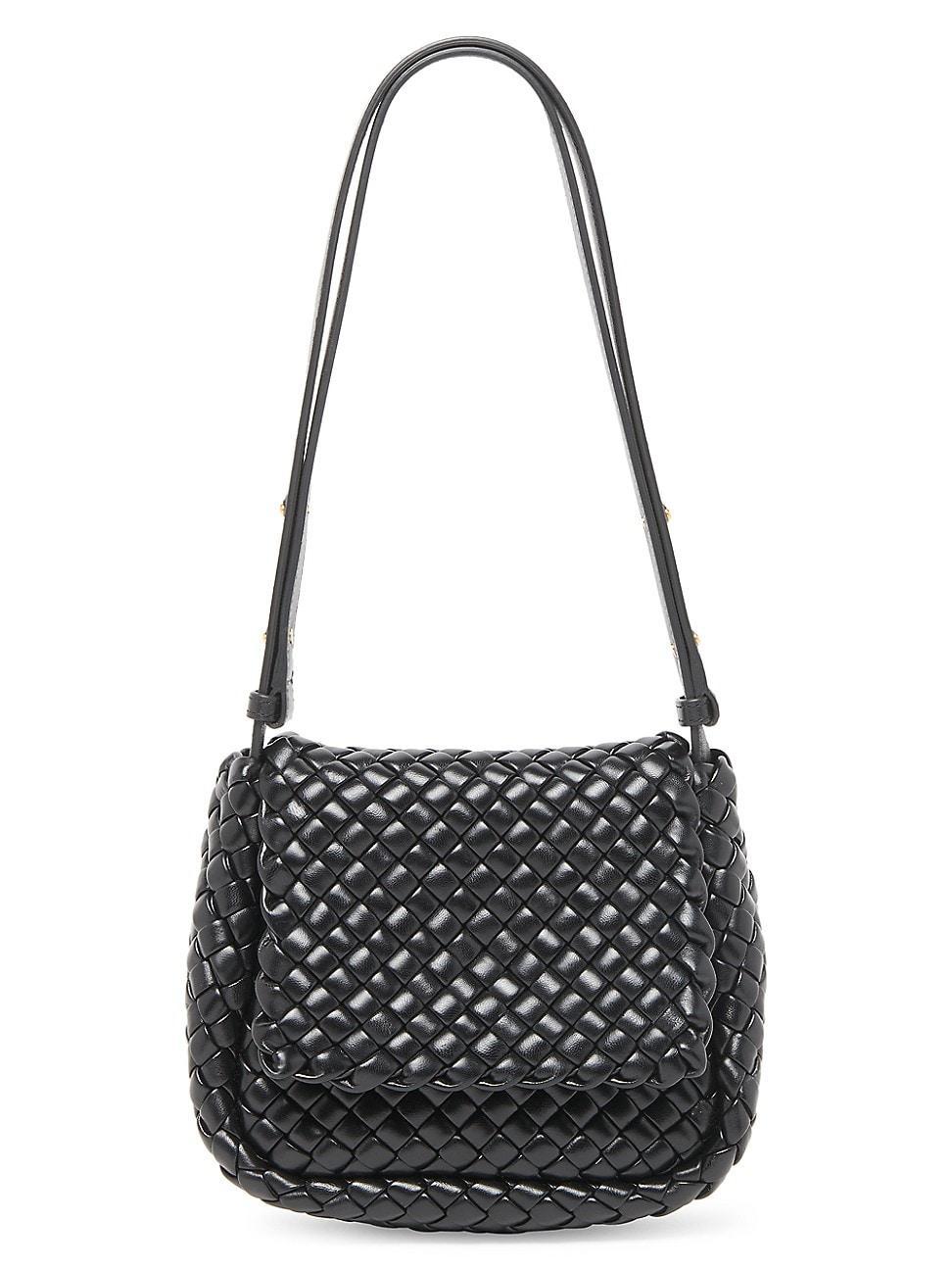 Womens Mini Cobble Padded Intreccio Leather Shoulder Bag Product Image