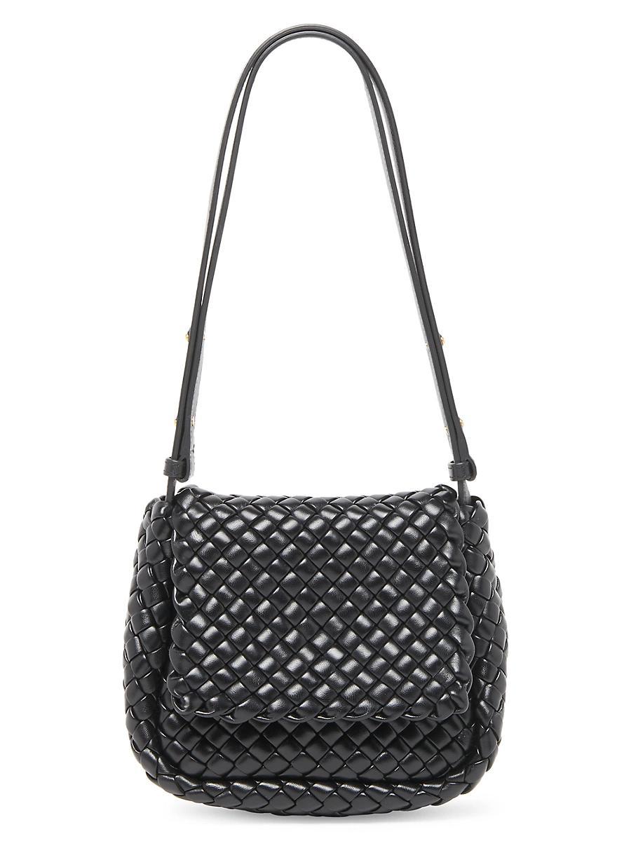 Womens Mini Cobble Padded Intreccio Leather Shoulder Bag Product Image