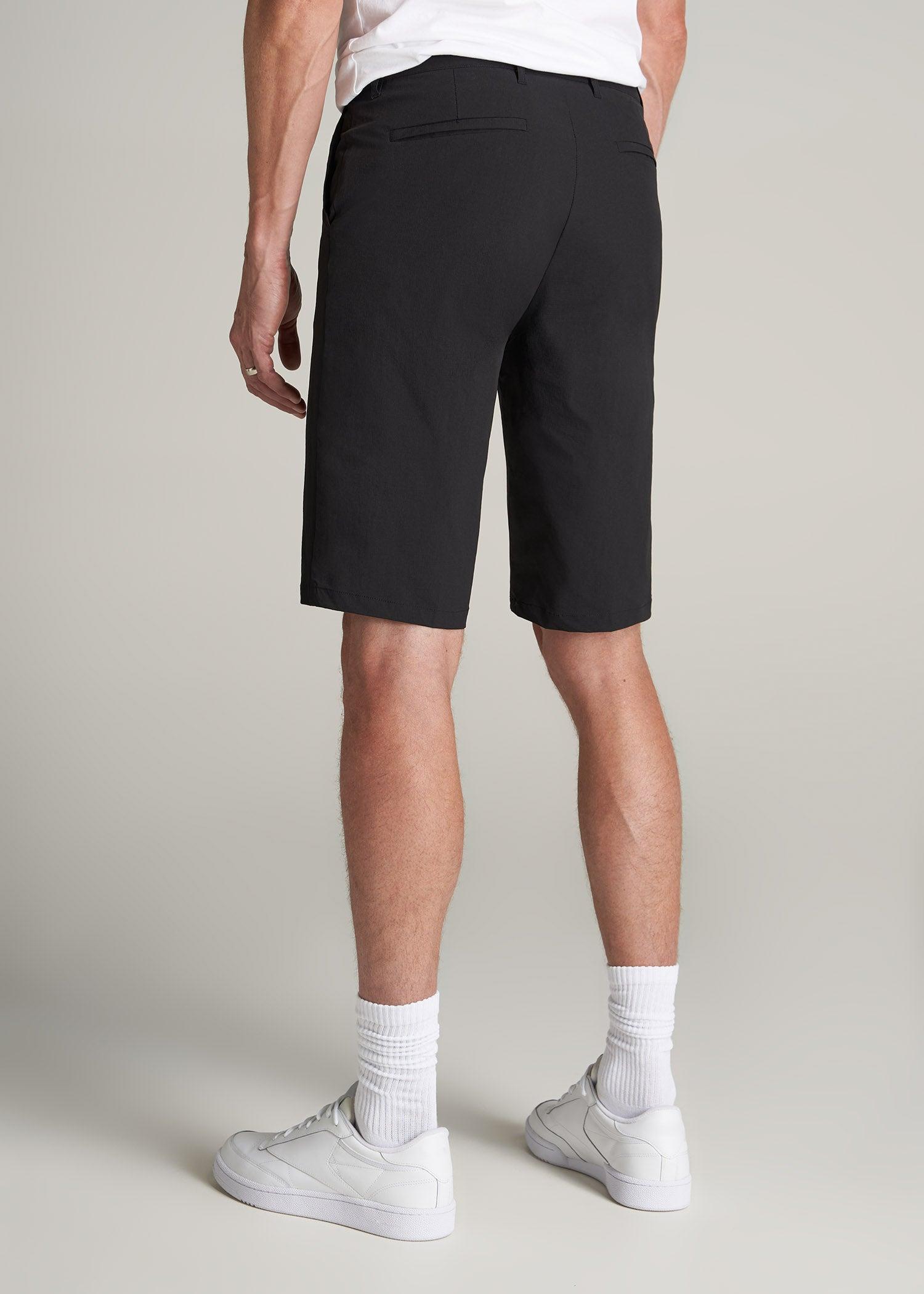 Premium Hybrid Shorts for Tall Men in Black Product Image