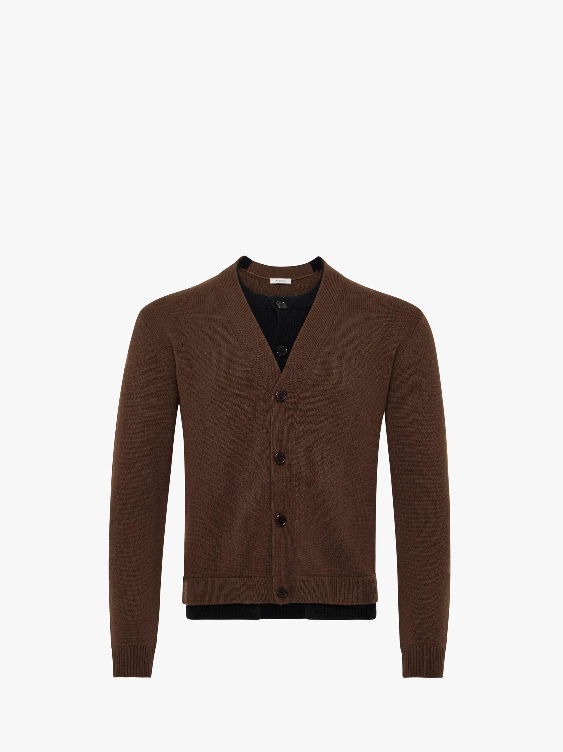 CONTRAST LAYERED CARDIGAN Product Image