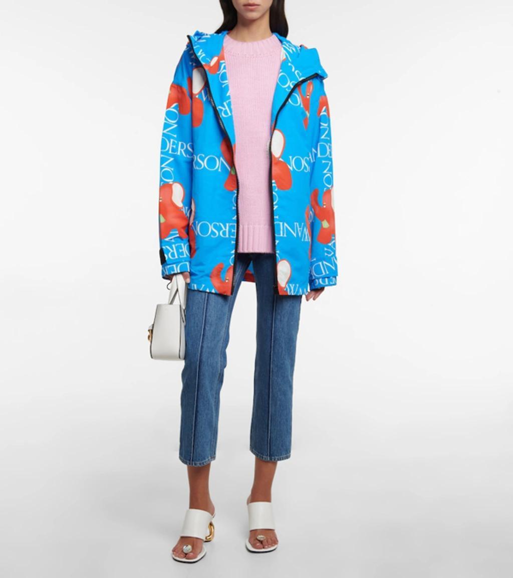 JW ANDERSON Hooded Logo Jacket In Blue Product Image