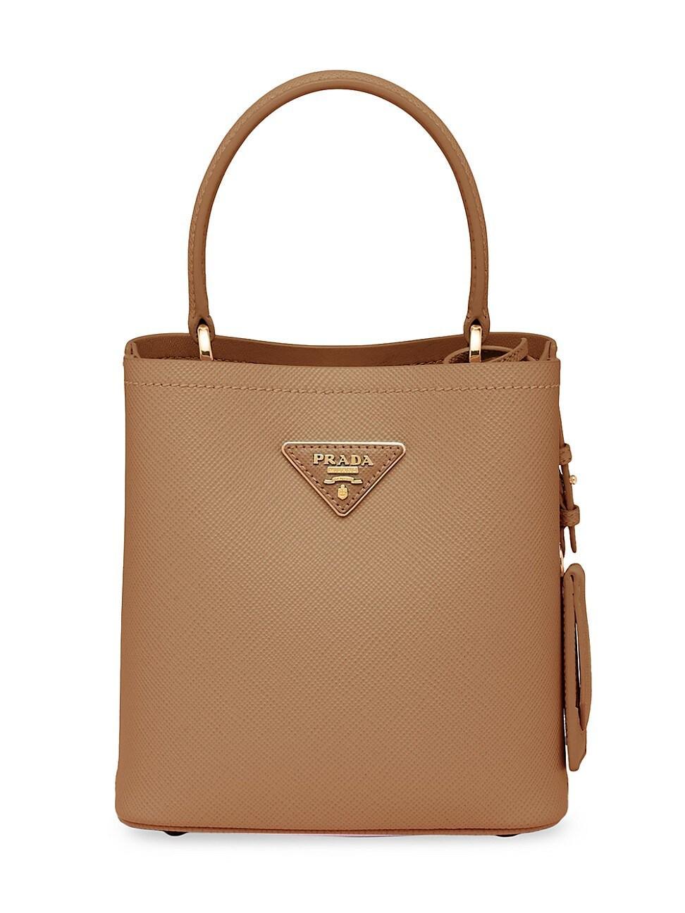 Womens Small Saffiano Leather Panier Top Handle Bag Product Image